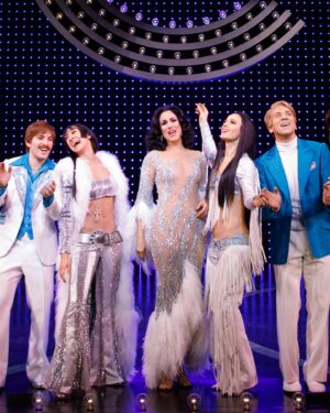 Bob Mackie Instagram - The feathered finale dress worn by Stephanie J. Block in The Cher Show (2018), designed by Bob Mackie will be on display at the @museumofbroadway. 

Bob won the Tony Award for Best Costume Design in a Musical for this design. See it IRL thru September, before it goes on tour with The Cher Show. Dress made at @tricorneinc #MackieMagic