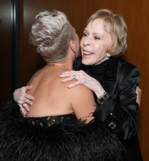 Bob Mackie Instagram - Carol Burnett honoring her longtime friend and collaborator, the legendary Bob Mackie, at the premiere of his ‘Naked Illusion’ documentary at the Paley Center in LA. 

It was an honor to celebrate this iconic designer with legends such as Carol Burnett herself! 💫 

#BobMackie #CarolBurnett #PaleyCenter