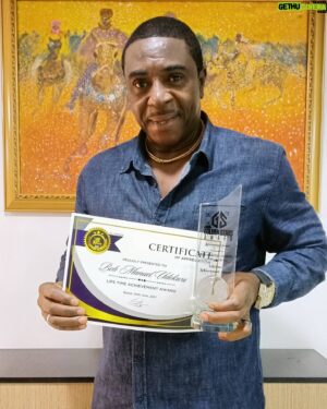 Bob-Manuel Udokwu Instagram - Hello family, friends, fans and lovers of achievements! Awards and recognitions are still coming my way!!
This one is a Lifetime Achievement Award and Certificate from Golden Stars Award held on the 20th of June, 2021 in Lagos, Nigeria.
Expect a new hit television drama series from me soon on Africa Magic!!!
The best is yet to come.
To God be the glory. @zyambop
@garveyudokwu @elyon.cu @cudokwu @iamgraceama @amandaebeye @iambangalee @charlesinojie @mikeezu @chiomakpotha @jim.iyke @basketmouth @iniedo @officiallindaikeji @official2baba @yemialade @mercyjohnsonokojie @phynofino @funkejenifaakindele @olamide @donjazzy @aycomedian @2niteflavour @teknomiles @iamkingrudy @peterpsquare @genevievennaji @odilichukwu @chugona @