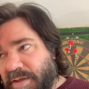 Bob Mortimer Instagram - Virtual f2f with Geoff Linton