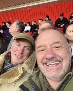 Bob Mortimer Instagram - Our 50th season together watching The Boro. Cheers Cagsy