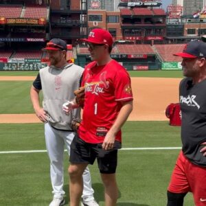 Bobby Bones Instagram - Big day in STL. Thanks to Paul Goldschmidt. Coach Oli. And the cardinals origination for having us for Too Much Access