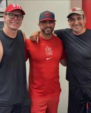 Bobby Bones Instagram - Big day in STL. Thanks to Paul Goldschmidt. Coach Oli. And the cardinals origination for having us for Too Much Access