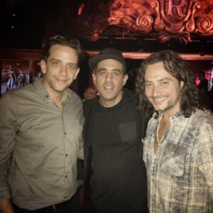 Bobby Cannavale Instagram - LINK TO GOFUNDME FOR NICK CORDERO AND FAMILY IN PROFILE.  RP from my pal @constantinemaroulis but first Please please please keep our friend Nick Cordero and his beautiful family, wife Amanda and gorgeous 10 month old Son, Elvis, in your thoughts and prayers. A more kind and gentle and compassionate man you wouldn’t know. I mean, REALLY. There isn’t anyone alive who’s known Nick Cordero who wouldn’t smile at the mention of his name.This is a horrible tragedy that has befallen this good family. My family and I are pulling and praying hard for these beautiful people.  Thank you for including him in your thoughts. I’ll leave the rest to Constantine ....................... Them Boys.
.
.
with @nickcordero1 @bobby_cannavale
At @cuttingroomnyc 👊🏽
.
.
Our brother Nick’s condition is solid after his surgery and recent MRI per his wife @amandakloots and we will TAKE these small wins!  We are READY for him to WAKE UP!! His poor body has been through so much and his son Elvis and wife Amanda want him home desperately.  Please join us everyday at 6pm est for our WAKE UP NICK dance party where we unite our energy from all over the world and send it all to Nick! 🙌🏽 His AWESOME song, ‘Live Your Life’ (available everywhere songs are streamed) has been our anthem to rock out to!  In fact the great @stevievanzandt plays the song everyday at 6pm on @siriusxm !  Please join us and keep this great man & his lovely family in your positive thoughts as he fights for his life against Covid19. WAKE UP NICK! We love you brother!  We are HERE FOR YOU and can’t wait to see you again! Don’t stop Believing!! @dollydagger44 (Maureen Van Zandt) 📸
.
.
#wakeupnick #liveyourlife #familia #boss #actorlife #greaseballlife #nyc #danceparty #akpositive #dontstop #amandskloots #broadway #ganggang #rockofages #theboss #nickcordero #elvis #theking #covid_19 #cordero #cannavale #constantine ✨🙏🏼✨