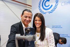 Bobby Chinn Instagram - Just two good Egyptian friends at #COP27 in #Egypt’s beautiful #SharmElSheikh. We might be from completely different fields, but we’re all on the same page here. #TogetherForImplementation