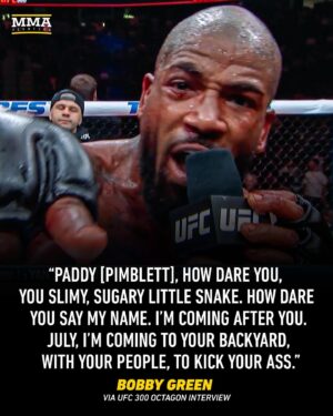 Bobby Green Instagram - Bobby Green calls out Paddy Pimblett after #UFC300 👀