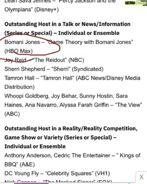 Bomani Jones Instagram - i got nominated for an naacp image award. i suppose that merits a post to the main feed.