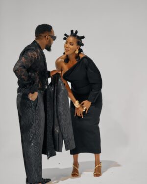 Bonko Khoza Instagram - BTS | Cover of @nounouche.online 19th Edition with @madlomo2 

Dressed by: @davidtlale 
📸 : @rageincproductions @cadapra.v