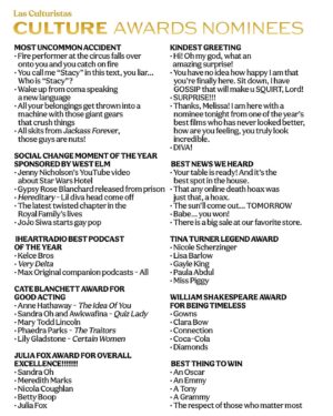 Bowen Yang Instagram - Here are the nominees for the 2024 Las Culturistas Culture Awards. 🏆 Winners will be announced on June 15th at the Kings Theatre in Brooklyn.