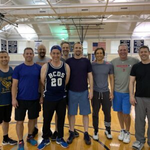 Brad Falchuk Instagram - 30th HS reunion.  They let us use the basketball court.  Older, wiser and definitely more injury prone.  #pulledgroin #strainedcalf #classof89 @bcdschool
