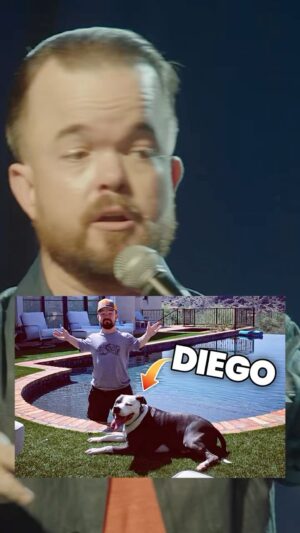 Brad Williams Instagram - It’s a dog eat dog world! Love my Pitbull Diego!Watch my new special Starfish on YouTube and get tickets to me on tour at BradWilliamsComedy.com
