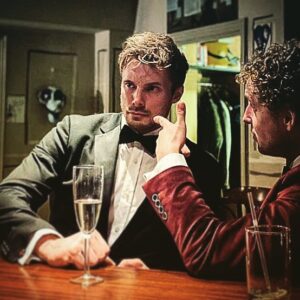 Bradley James Instagram - Dave points out his favourite facial hair of the decade.

#HappyNewYear #Roaring20s