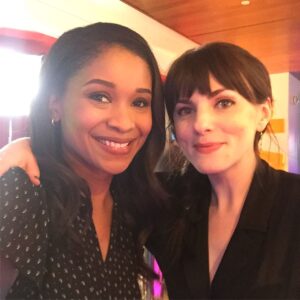 Brandhyze Stanley Instagram - #BTS on set of yesterdays episode of BAKER AND THE BEAUTY on #abc ....outside my trailer and chatting with @natkelley and @georginareilly between shots. I had such a good time with the whole cast and crew in Puerto Rico! 😆