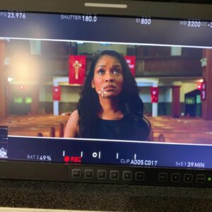 Brandhyze Stanley Instagram - Monitor shot. 🎥#BTS on the set of PAPER PLANES #actress #booked #bookbrandhyzestanley #excited #grateful #gratitude #film