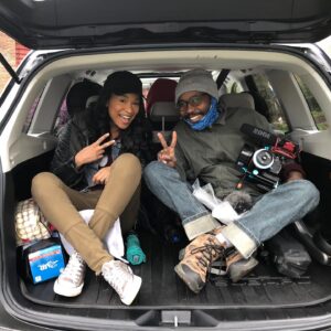 Brandhyze Stanley Instagram - #TBT I remember this day. As “talent” they thought it was only right that I sat in the front seat. That’s SO sweet, but that meant we’d have to leave a crew member behind. 🙁So I instantly hopped in the back....I believe in getting the shot —by any means necessary. #makingamovie #gootysblood #thriller #BTS #independentfilm #checkyouregoatthedoor #bookbrandhyzestanley