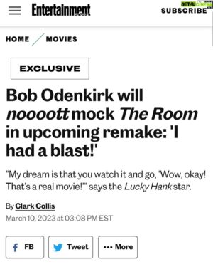 Brando Crawford Instagram - “The Room” is returning.

Note from the director @professorbrando:
A few days before our actual press release news of my feature film directorial debut leaked on Twitter and all I can say is a quote from the great Tommy Wiseau “Everybody betray me. I fed up with this world”
… just kidding I’m motivated by all the great press, I’m grateful that my first film can be completely for charity in the tradition of @acting4acause and excited to share this with the world.
Thank you especially to @gregsestero @therealbobodenkirk @flanaganfilm and to the entire volunteer based cast and crew.