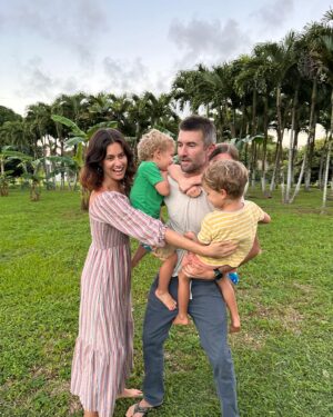 Brandon Jenner Instagram - My dear. My love. @cayleyjenner ❤️ what a wonderful family we have created. 4 years married to my partner in everything. 🥰 I’ll carry the kids, you carry me 💪🏼