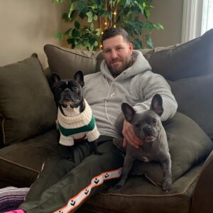Brandon Prust Instagram - Yesterday was a tough day for the Prust family and all our friends. 1 of the most, if not the most loved family member, Lola, passed away 😢😢 this dog has meant so much to me for the last 9 years. There’s not 1 person she met that she didn’t make smile. You’ll see in the photos and videos how she could brighten anyone’s day. The video from the airport was a regular occurrence. I flew a lot and would always let her off her leash to walk beside me. She was a tractor beam for humans. People would flock to her and then leave her with the biggest smile on their face. I was lucky enough to have received this love from her for 9 years. I will miss her snoring, snorting and grunting noises. I will miss her begging for my empty water bottle or her staring at the blue bin for me to pull 1 out. But most of all I will miss her love, affection, cuddles and kisses. And I know everyone who knew her will miss the same because she gave those things to everyone! 
 RIP Lola poopoo, you were the best.