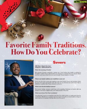 Brandon Severs Instagram - hey y’all ! comment your favorite holiday traditions and be sure to go read the latest edition of @theqgentleman!