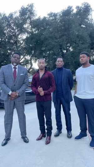 Brandon T. Jackson Instagram - Meet some of my family…. @familybusinessbet  @bet @betplus  @iampoochhall @davidbanner @theorlandojones @locs_by_tee