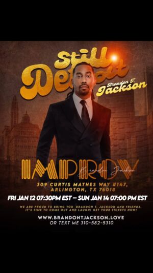Brandon T. Jackson Instagram - Dallas I’m coming to your city January 12th - 14th at the Arlington improv meet me there and hear the truth about what’s happening !! For tickets link in my bio