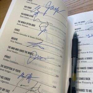 Brea Grant Instagram - Signing my story of Haunted Reels! 
You can get these signed versions now on the @rusticfilms website!