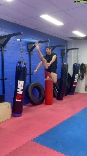Bren Foster Instagram - Sometimes you hit the mark sometimes you miss the mark!! But it’s always about the work- the hard work and don’t let anyone tell you different!! #train #discipline #focus #jump #jumpkicks #taekwondo #karate #kungfu #muaythai #creativemartialarts #explosive #launch #core #legs #brenfoster #height #high #mma #bjj