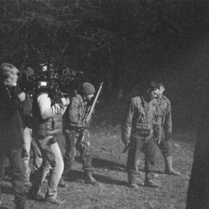 Brenton Thwaites Instagram - #ghostsofwar Premiers today. Avail on apple t.v. (Link in bio)
A few more B W filmies taken in the dark! 
1. Me in a beanie that my mum knitted.
2. Our tireless leader Eric Bress nailing it. 
3. The boys running to save me from supernatural thing. 
4. Hanging in there (getting dragged on wire by super natural thing). 
5. Also hanging in there
6. My daughter waking around set (creepiest photo ever!)