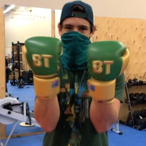 Brenton Thwaites Instagram - Whahblam! 
Getting back into the swing of things here with my new 🇦🇺 gloves courtesy of my amazing stunt double @_mustafabulut (aka ‘therealnightwing’). I think he got me these gloves to get my arse in the gym. It payed off (years later...)
;)
More fight training stuff to come. 
Disclaimer. I’m not a boxer. I don’t like getting hit. I will perform bad jokes or Shakespeare monologue to avoid a fight (which in turn usually gets me hit anyway...)