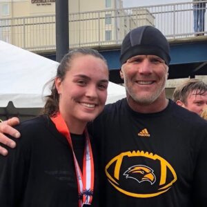 Brett Favre Instagram - Bre and I completed the Mississippi half marathon this morning and I couldn’t be more proud of her💪💪 old dad needs more #Copperfit