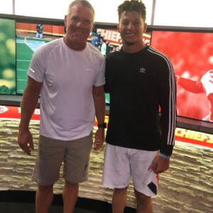 Brett Favre Instagram - Great day visiting my good friend, Andy Reid and his phenom QB, @PatrickMahomes, I really like this kid! 💪👍