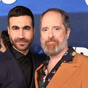 Brett Goldstein Instagram - What an insane and beautiful night with ALL the Greyhounds at the Ted Lasso season three premiere.

#iloveyouguyssoverymuch

Out on @appletvplus March 15th. 

Styling: @rosefordestudio 
Grooming and brooming: @kerrieurban 
@larissasaenz 
Suit by @zegnaofficial #tedlasso #season3