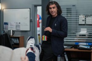 Brett Goldstein Instagram - Ted Lasso Episode 10 is out on @appletv and it’s written by the phenomenal Jane Becker. No spoilers but judging by these pictures, Jamie can’t take his eyes off the love of his life, Trent asks Beard to model his new shoes and Jamie finally admits what Roy always suspected about him… that he is the last unicorn. Do not miss this one. #tedlasso #appletv