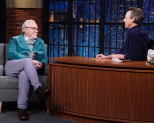 Brian Cox Instagram - Brain Cox visits @LateNightSeth to talk about his new #BBCMaestro course 👏
￼
Watch now through the link in our bio 🔗 

📸 @lloydbishop / NBC

#LateNightSeth #BrianCox #Acting