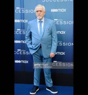 Brian Cox Instagram - Succession season four premiere in Madrid.

Suit by @paisleyandgray 
Shoes by @timberland 
Watch by @cartier 

Styled by @modur_style