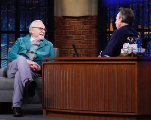 Brian Cox Instagram - Brain Cox visits @LateNightSeth to talk about his new #BBCMaestro course 👏
￼
Watch now through the link in our bio 🔗 

📸 @lloydbishop / NBC

#LateNightSeth #BrianCox #Acting