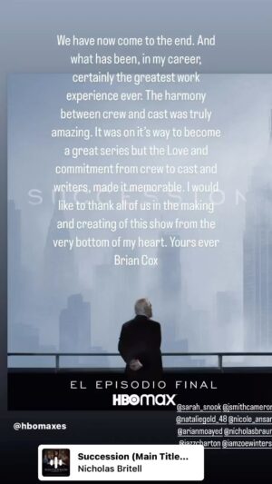 Brian Cox Instagram - Farewell to an era