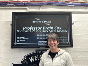 Brian Cox Instagram - The final show of Horizons in the U.K. tonight in Leicester- and finally they’ve got my name right :-)