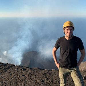 Brian Cox Instagram - Me on a volcano, which seems appropriate for a first post.