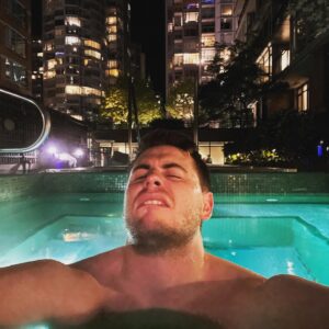 Brian Hanby Instagram - Jacuzzi was broken, so I made my own bubbles…