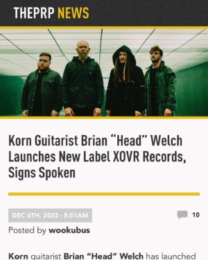Brian 'Head' Welch Instagram - Thanks for the love  @revolvermag @consequenceofsound1000 @blabbermouthmusic @theprpmetalnews 
And many others 🔥
@spokenofficial @dose_of_adolescence @xovrrecords