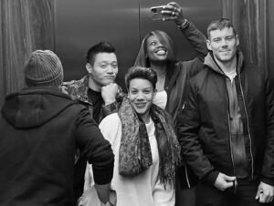 Brian J. Smith Instagram - Perfecting the art of the group elevator selfie. #Matrix #Berlin #ElevatorSelfie