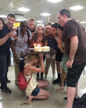 Brian J. Smith Instagram - Here’s one for you guys: the cluster celebrating 8/8 while we were filming in Seoul during season 2. 🎂 8️⃣