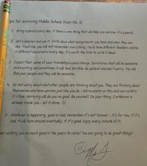 Brian Michael Bendis Instagram - My son’s art teacher, Mrs. G, gave these last thoughts to them on their final day. Outstanding #teachers #teachersrock