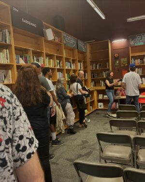 Brian Michael Bendis Instagram - Great night out with friends and family in celebration of the new @scholastic book release by @davidf.walker @mofoman68 The second chance of Darius Logan. It’s such a great book. Thanks to everyone who came out. Thank you to the staff at Cedar Hills @powellsbooks for being outstanding. #thesecondchanceofdariuslogan photos by @abendis6