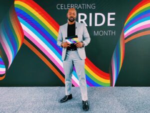 Brian Michael Smith Instagram - We’re celebrating #QueerAllYear here at Deloitte. 
I sat down with Deloitte employees to discuss the importance of creating an all inclusive work environment and LGBTQ  colleagues being seen and heard. 

It was amazing to sit down with Trans and Nonbinary employees of Deloitte and hear their stories. I even got to live out a game show host fantasy, by hosting a Pride version of Hollywood Squares with some staff! Steve Harvey look out, I’m coming for that game show spot! 

Thank you to everyone at @Deloitte for having me and celebrating the importances of #Pride all year long.