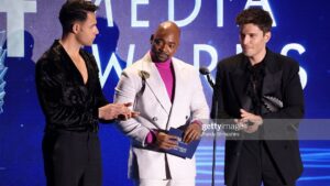 Brian Michael Smith Instagram - Moments like these are a light in dark times for our community. 

 In a deep field of beautiful, authentic and impact shows, @911lonestar won Outstanding Drama Series at last night’s @glaad Media Awards. 

I’m incredibly grateful to GLAAD not only for the recognition of our show, but for the work they do to ensure the representation of LGBTQ  people in media is fair, authentic and inclusive. 

I’m also deeply proud of everyone in the Lone Star fam, who’ve been committed to telling inclusive stories from day one. Thank you to the OG godfather @ryanmurphyproductions Our leader, Tim Minear and the entire creative crew- Rashad Raisani, Brad Buecker, John Gray, Wolfe and Carly who joined us last night. All of our writers for creating dynamic characters and and storylines that entertain and challenge us. To the production crew that puts in the hours that make the magic happen everyday. And of course to my incomparable cast mates for bringing so much their own truth, life and light to their characters and using their voices and platforms to further advocate for equality for our communities. 

My heart is full and last night was another reminder that no matter what we are up against, our love, our joy and our art will prevail.