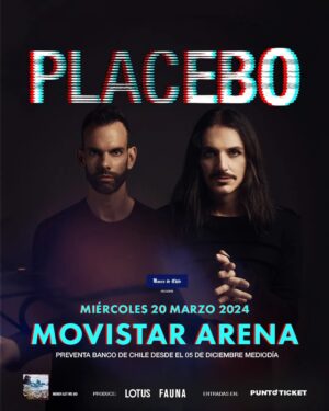 Brian Molko Instagram - PLACEBO LIVE – SANTIAGO, CHILE 2024
Wed 20 March, 2024 - Movistar Arena, Santiago, Chile
 
Tickets on sale: 5th December at 12pm local