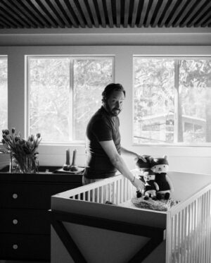 Brian Patrick Flynn Instagram - And so it begins. My beloved home office is officially a thing of the past, and Project Nursery is in full effect. Send help, Bluey/Bingo/Chilli/Bandit and wallpaper primer. 📸 @josephgbradshaw