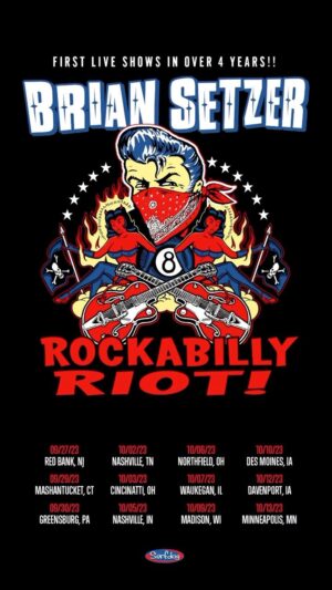 Brian Setzer Instagram - Brian is hitting the road for the first time in over 4 years!! Tag a friend below that you’d want to go to a show with 💥